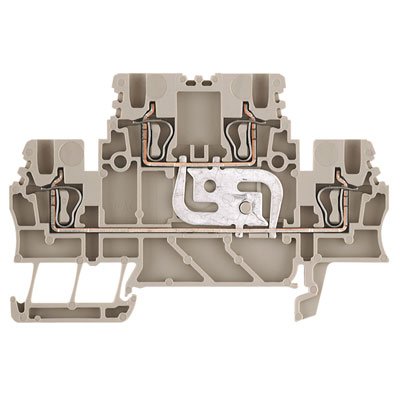 Weidmüller - Durchgangs-Reihenklemme Doppelklemme ZDK 1.5V − 100 Stück
