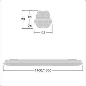 Thorn - Decken - /Wandleuchte LED - Feuchtraumleuchte AQFPRO L  #96630758 4000K