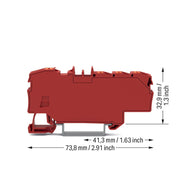 WAGO - Durchgangs-Reihenklemme Verteilerklemme 2206-8033 1x6qmm/6x1,5qmm, rt − 12 Stück