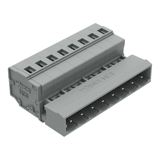 WAGO - Kabelsteckverbinder für Leiterplattensteckverbinder 1-Leiter-Stiftleiste 231-608/018-000 CAGECLAMP,2,5mm²,gr − 50 Stück