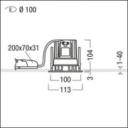 Zumtobel Group - Downlight/Strahler/Flutlicht LED - Downlight PANOS INF #60817537 4000K