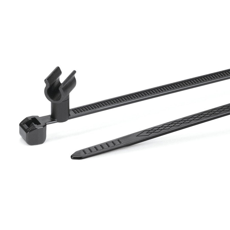 HellermannTyton - Kabelbinder Befestigungsbinde 2tlg. 156-03036(500) schwarz − 500 Stück