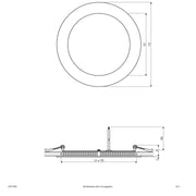 EVN Lichttechnik - Decken-/Wandleuchte LED Einbau Panel LPR 173 502 15W 350mA 3000K