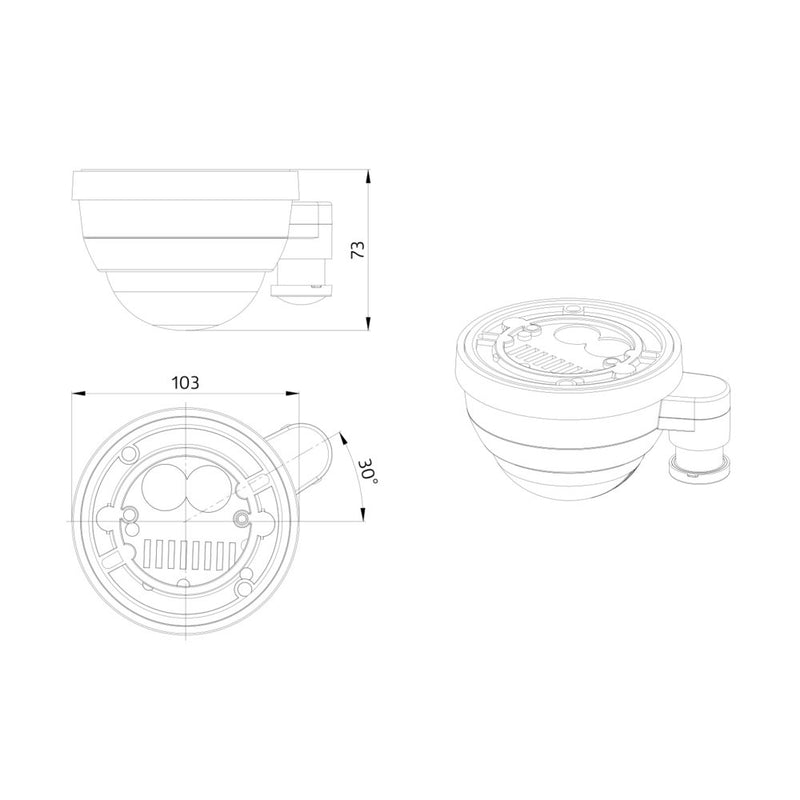 BEG Brück Electronic - Bewegungsmelder/Präsenzmelder komplett Präsenzmelder Casambi PD4-CAS2-GH weiß