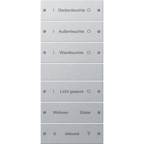 Gira - Bussystem-Tastwippe Wippenset 6-fach 220626 beschr. Sys 55 F Alu