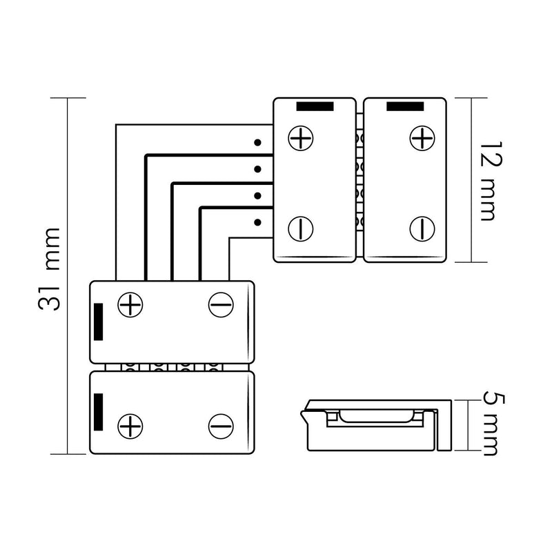 Nobile - Zubehör/Ersatzteile für Lichtschlauch/-band Eckverbinder 5er Set 5011510785