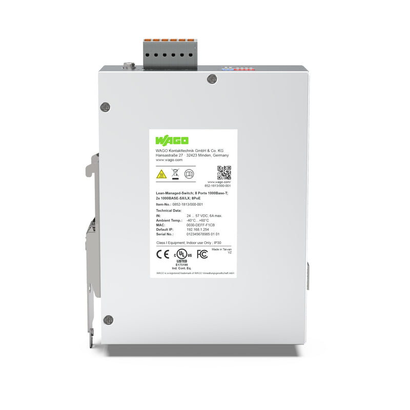 WAGO - Netzwerk Switch Lean-Managed-Switch 852-1813/000-001 8-port 1000BASE-T 2S