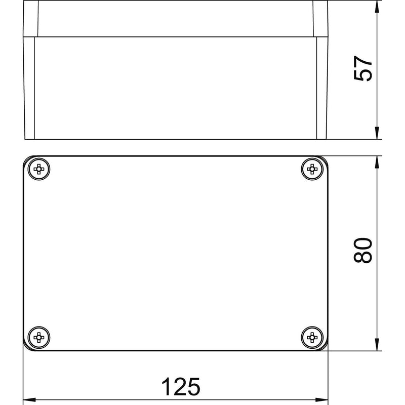 OBO Bettermann - Leergehäuse Aluminiumleergehäuse Mx 120805 SGR lgr, pulverbesch