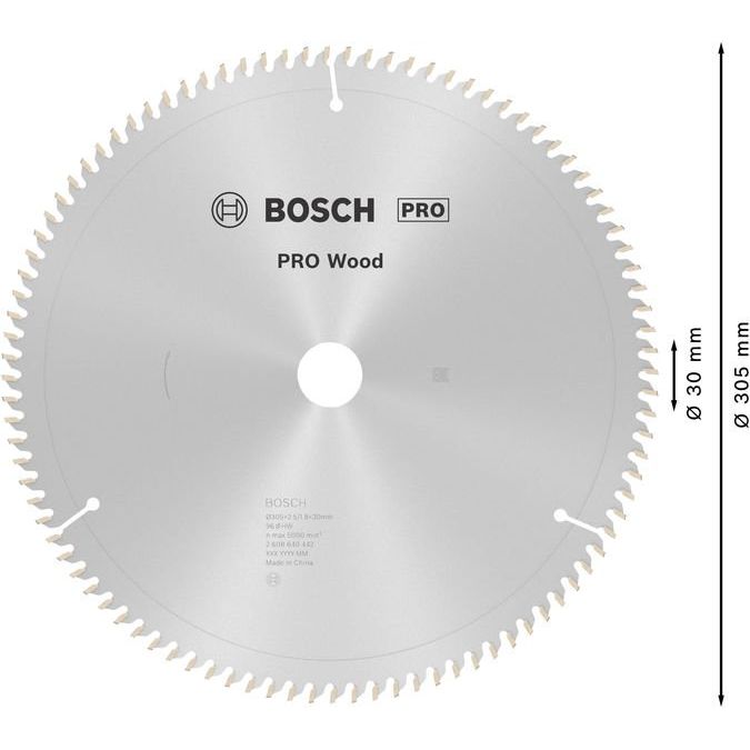 Bosch - Kreissägeblatt PRO Wood Kreissägeblatt, 2608640442 305 x 2,5 x 30 mm