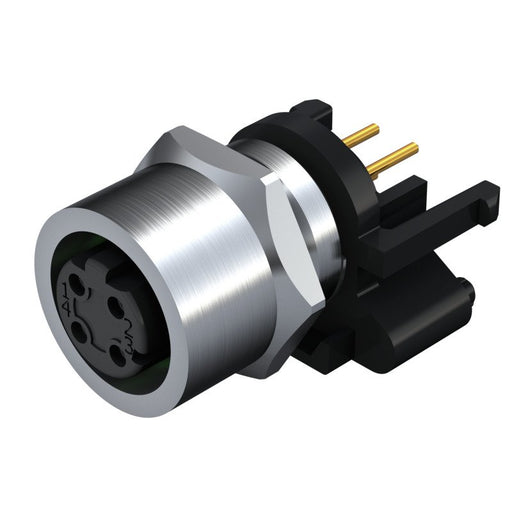 Weidmüller - Rundsteckverbinder, Einbau (PCB) Stecker SAIE-M12BB-4-F10TL M12 − 10 Stück