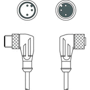 Leuze - Konfektioniertes Sensor-Aktor-Kabel Muting-Kabel CB-M12-1500X-3WF/WM