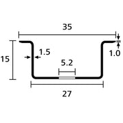 HellermannTyton - Tragschiene DELTA3AF weiss Chrom 20m − 20 Meter
