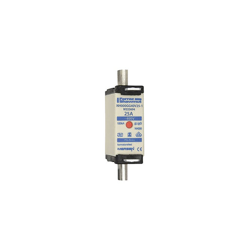 Mersen - Messersicherung Sicherungseinsatz NH gG NH000GG40V25-1 Gr.000 25A SGL KM − 9 Stück