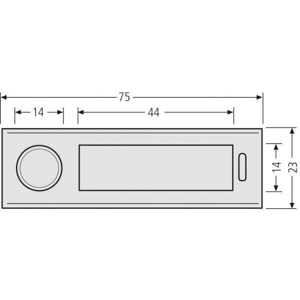 Renz Metallwaren - Klingeldrücker Kombitaster 97-9-00073 ws 75x23 weiss