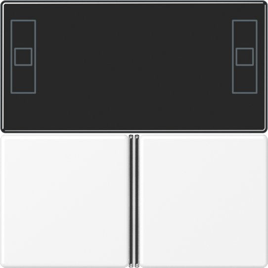 Jung - Abdeckung/Bedienelement für Installationsschalterprogramme KNX-Tastensatz A 4093 TSA WWM f. Komfortregler