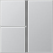 Jung - Abdeckung/Bedienelement für Installationsschalterprogramme Tastensatz 3-fach alu A 403 TSA AL komplett