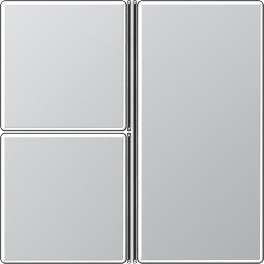 Jung - Abdeckung/Bedienelement für Installationsschalterprogramme Tastensatz 3-fach alu A 403 TSA AL komplett