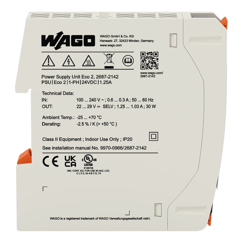 WAGO - Gleichstromversorgung Stromversorgung 2687-2142 Eco 2,1-phasig