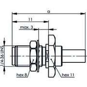 Telegärtner - Koax-Steckverbinder SMA-Kabeleinbaubuchse cr 100024687 AU, G8 (RD-316) − 5 Stück