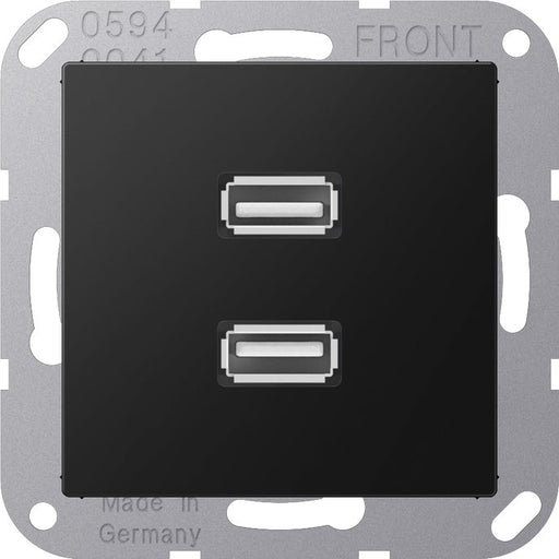 Jung - Multifunktions-Anschlussdose Multimedia-Anschlusssystem MA A 1153 SWM graphitschwarz matt