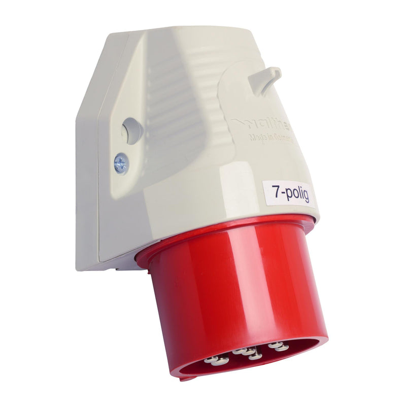 Walther Werke - CEE-Gerätestecker (IEC 60309) Wandgerätestecker 32A 630706 7P 400V 6h IP44