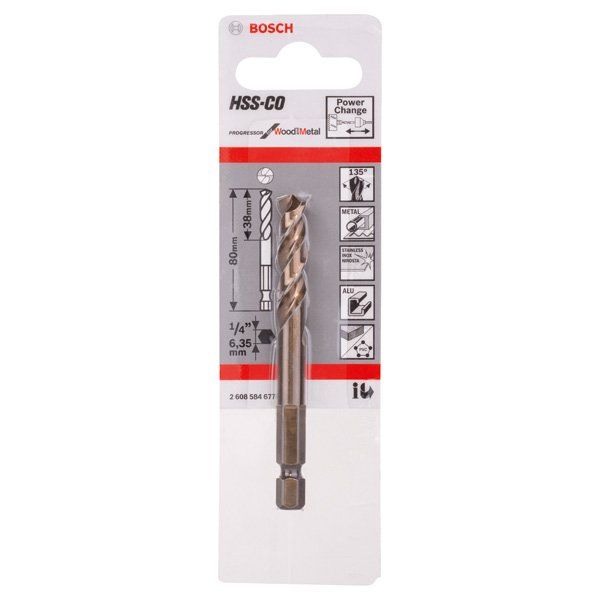 Bosch - Zentrierbohrer/Anbohrer Zentrierbohrer 2608584677 HSS-Co, 80 mm