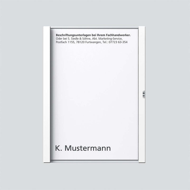Siedle&Söhne - Zubehör/Ersatzteile für Türkommunikation Namensschild ws kpl. 200029786-00 f.TM 612-1 W