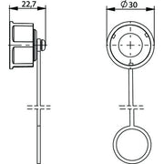 Telegärtner - Staubschutz für Steckverbindungen STX V1 Flanschschutzkappe 100022773