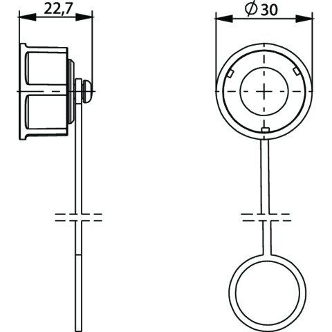 Telegärtner - Staubschutz für Steckverbindungen STX V1 Flanschschutzkappe 100022773