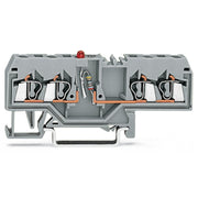 WAGO - Bauelement-Reihenklemme Bauelementklemme 280-658/281-434 Leiter,LEDrot,grau − 100 Stück