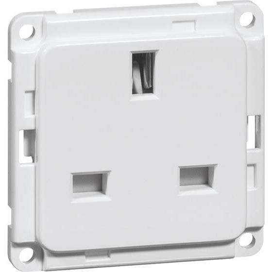 Peha - Schalter-/Steckdosenkombination Steckdose alu D 6771.70 GB 13A 250V British