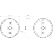 RP-Technik - Mechanisches Zubehör/Ersatzteile für Leuchten Aufputzadapter IL-AUFPUTZADAPTER-02 schwarz