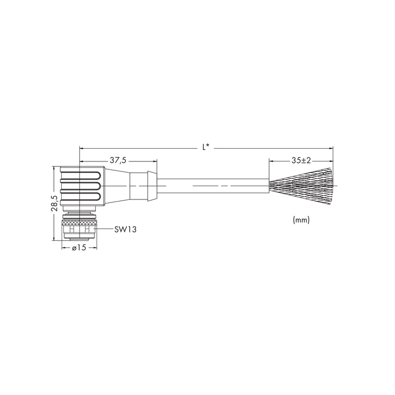 WAGO - Patchkabel Kupfer Industrie CANopen-/DeviceNet-Leitung 756-1402/060-020 5-polig,violett − 1 Stück