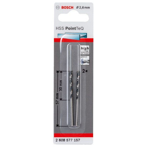 Bosch - Bohrer Metallspiralbohrer HSS 2608577157 PointTeQ DIN 338 2,6
