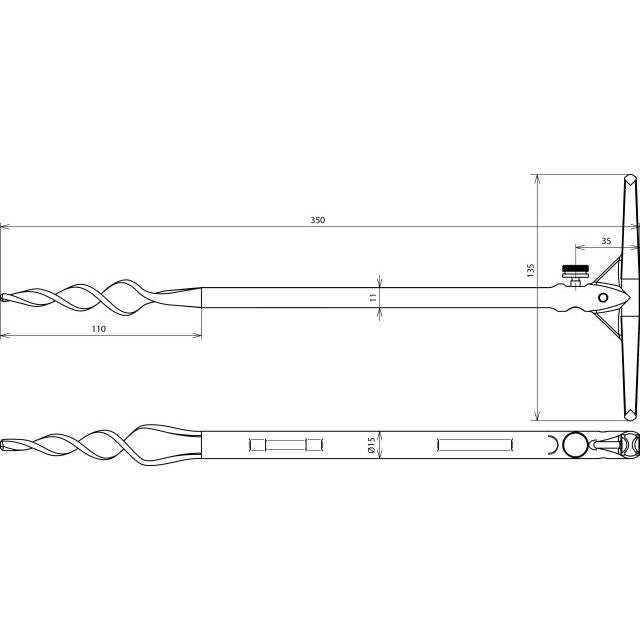 DEHN - Zubehör/Ersatzteile für Erdung und Blitzschutz Erdbohrer EBASSM5L350TGGALZN TG/gal Zn L.350mm