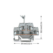 WAGO - Bauelement-Reihenklemme Bauelementklemme 280-942/281-487 2 Dioden 1N4007,grau − 50 Stück