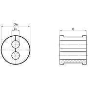 Jacob - Durchführungstülle Mehrfachtüllen F311-9005-25 TK 2x5 − 10 Stück