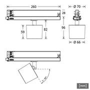 LTS Licht&Leuchten - Downlight/Strahler/Flutlicht LED-Stromschienenstrahler ORYOT101930.45DALIws 3000K DALI