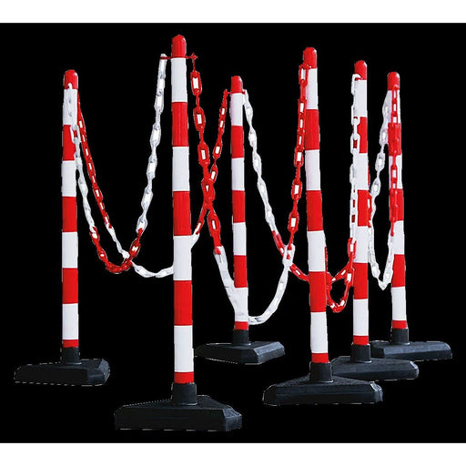 DEHN - Verkehrslenkung/Absperrmaterial Kettenständer-Set KTST SET 6ZFS#700110 Pfosten: rt/ws