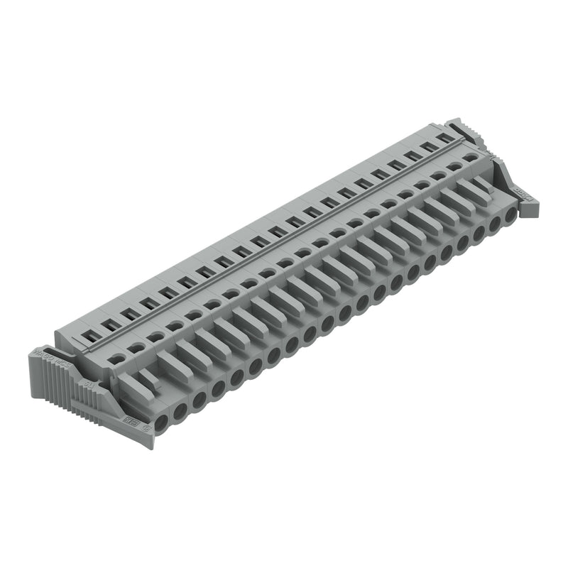 WAGO - Kabelsteckverbinder für Leiterplattensteckverbinder 1-Leiter-Federleiste 231-121/037-000 CAGECLAMP,2,5 mm²,gr − 10 Stück