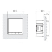 Eberle Controls - Raumthermostat/Uhrenthermostat UP-Raumregler AC230V UTE 4800 / weiß 1 Wechsler