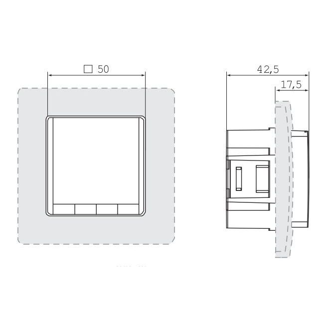 Eberle Controls - Raumthermostat/Uhrenthermostat UP-Raumregler AC230V UTE 4800 / weiß 1 Wechsler