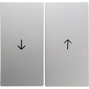 Berker - Abdeckung/Bedienelement für Installationsschalterprogramme Wippe alu matt 16251404 mit Symbol Pfeil