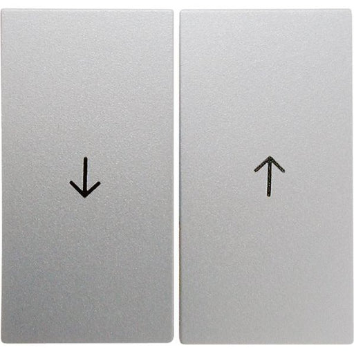 Berker - Abdeckung/Bedienelement für Installationsschalterprogramme Wippe alu matt 16251404 mit Symbol Pfeil