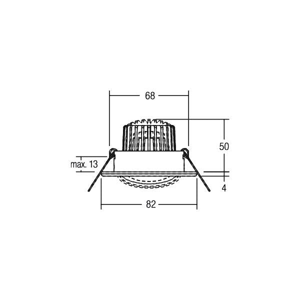 Brumberg Leuchten - Downlight/Strahler/Flutlicht LED-Einbaustrahler 350mA 38180033 3000K mattchrom