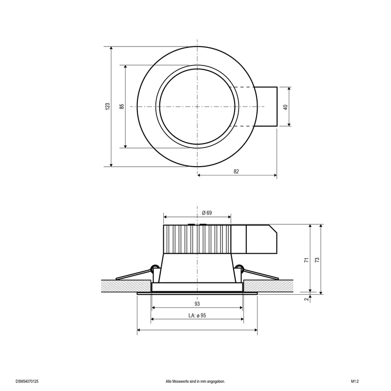 EVN Lichttechnik - Decken-/Wandleuchte LED-Deckeneuchte DSM54070125 CCT Switch, ML