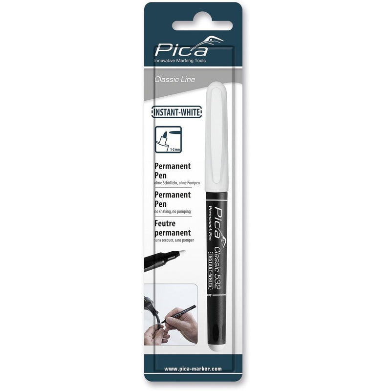 Pica-Marker - Markierungsstift Permanent Pen 532/52 1-2mm, INSTANT WHITE