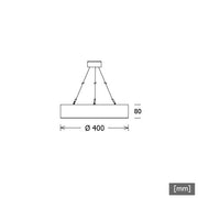 LTS Licht&Leuchten - Pendelleuchte LED-Pendelleuchte SKIMP303.840.1DALIws 840, DALI, ws