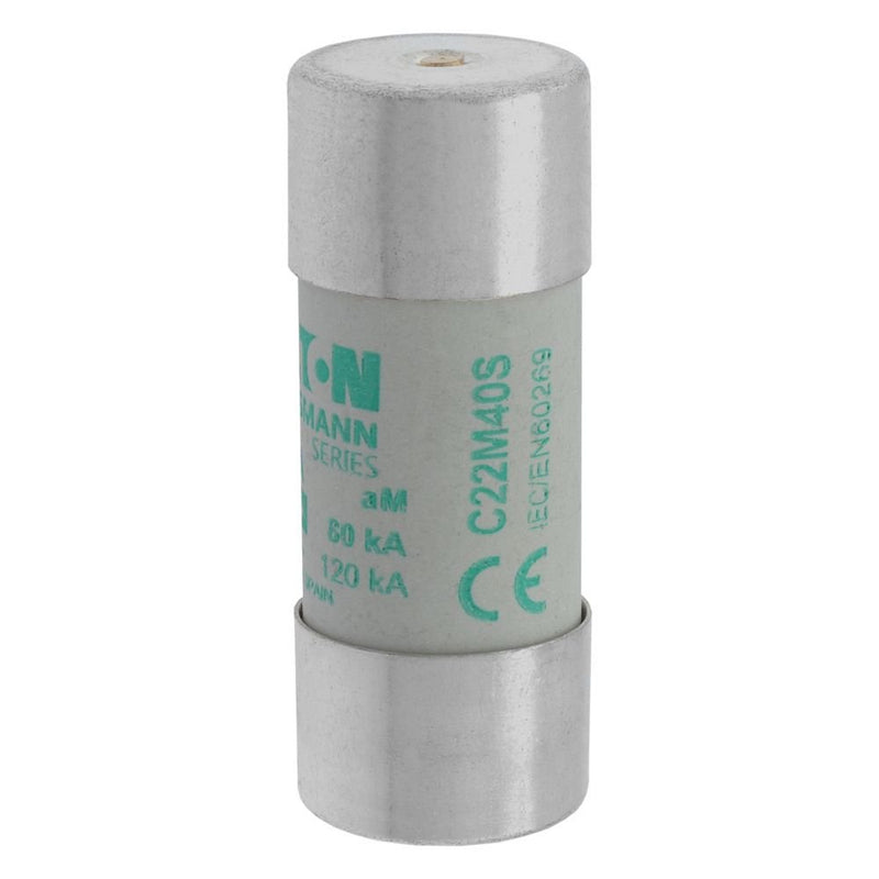 Eaton - Zylindrische Sicherung Sicherungseinsatz Nieders. CYL AM 22,#C22M40S 40A AC 690V 80kA − 10 Stück