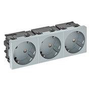 OBO Bettermann - Steckdose 33 Grad, 3-fach STD-D3SC AL3 Schutzkontakt,Con.45